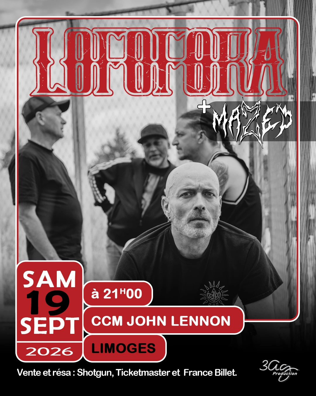 Lofofora + Maze'd + Cat On The Ledge - Limoges