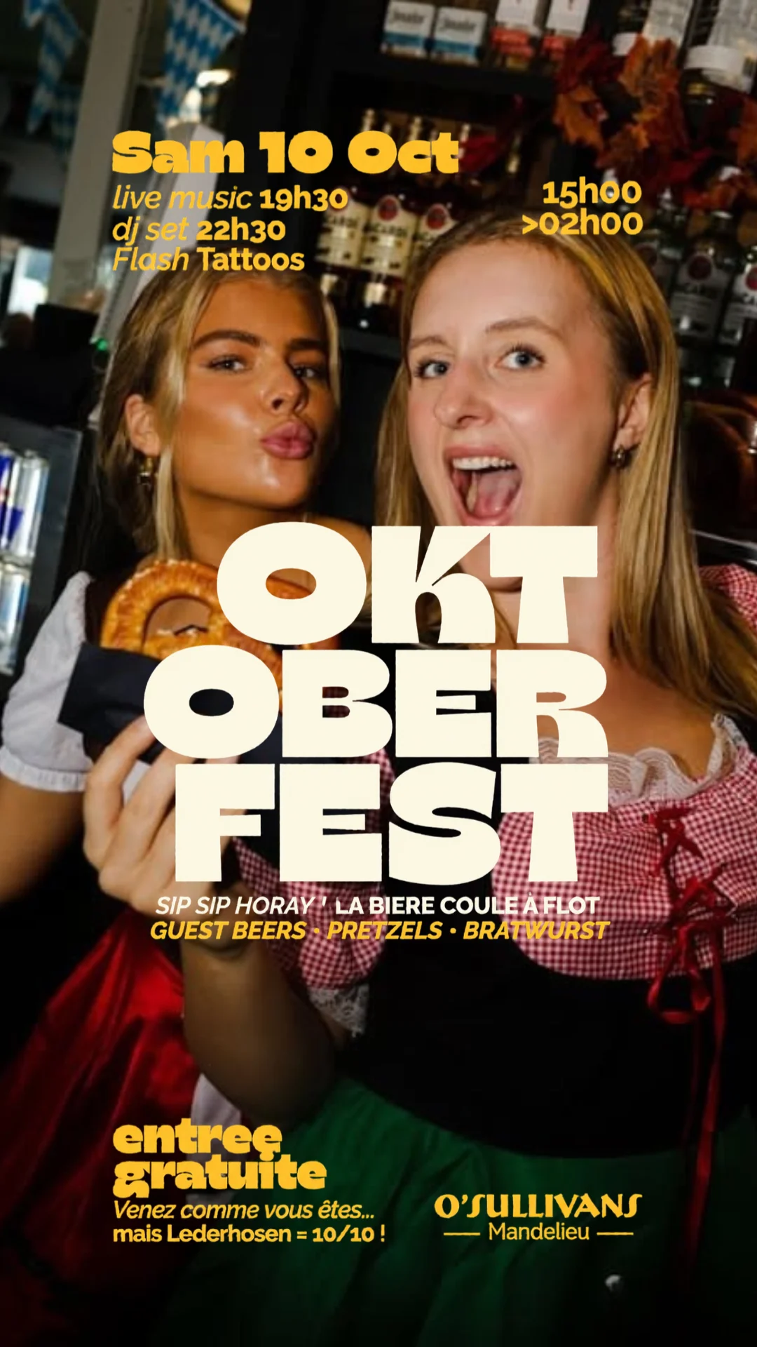 Oktoberfest 2026 @ O’Sullivans Mandelieu