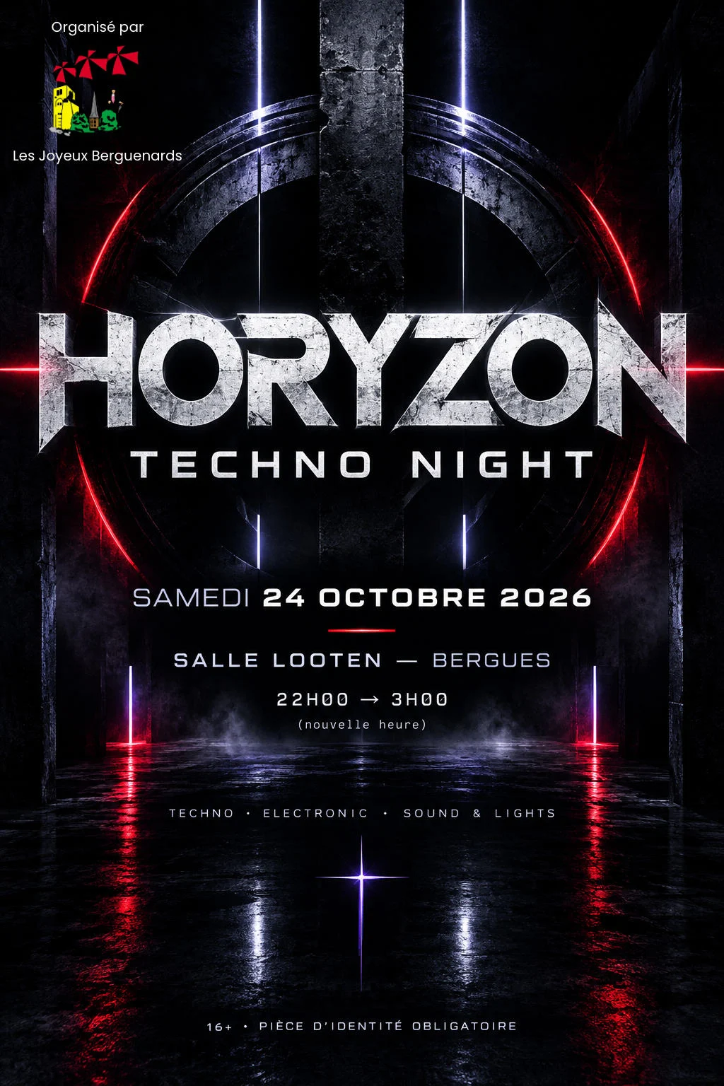 Collectif Horyzon × Les Joyeux Berguenards — Soirée Techno