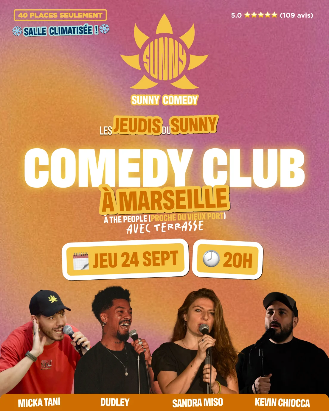 Sunny Comedy Club À The People (Dudley, Sandra, Kevin)