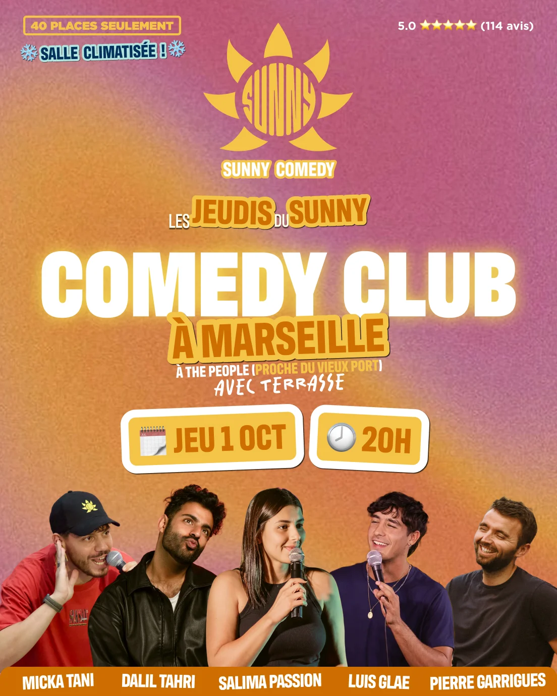 Sunny Comedy Club À The People (Dalil, Salima, Luis, Pierre)