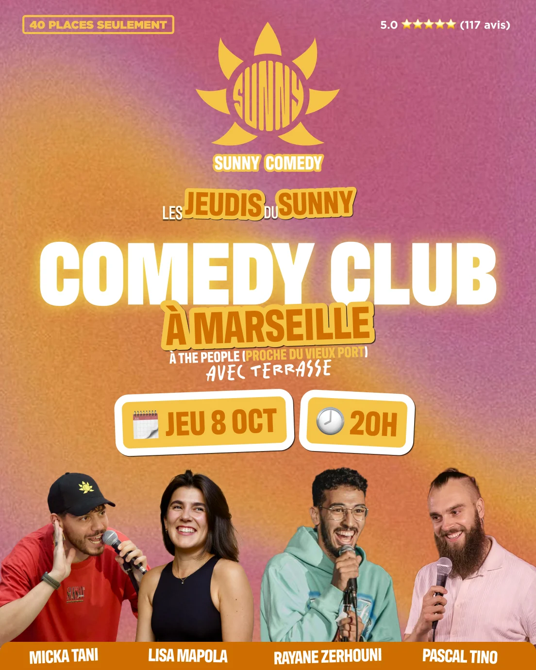 Sunny Comedy Club À The People (Rayane, Pascal, Lisa, Micka)