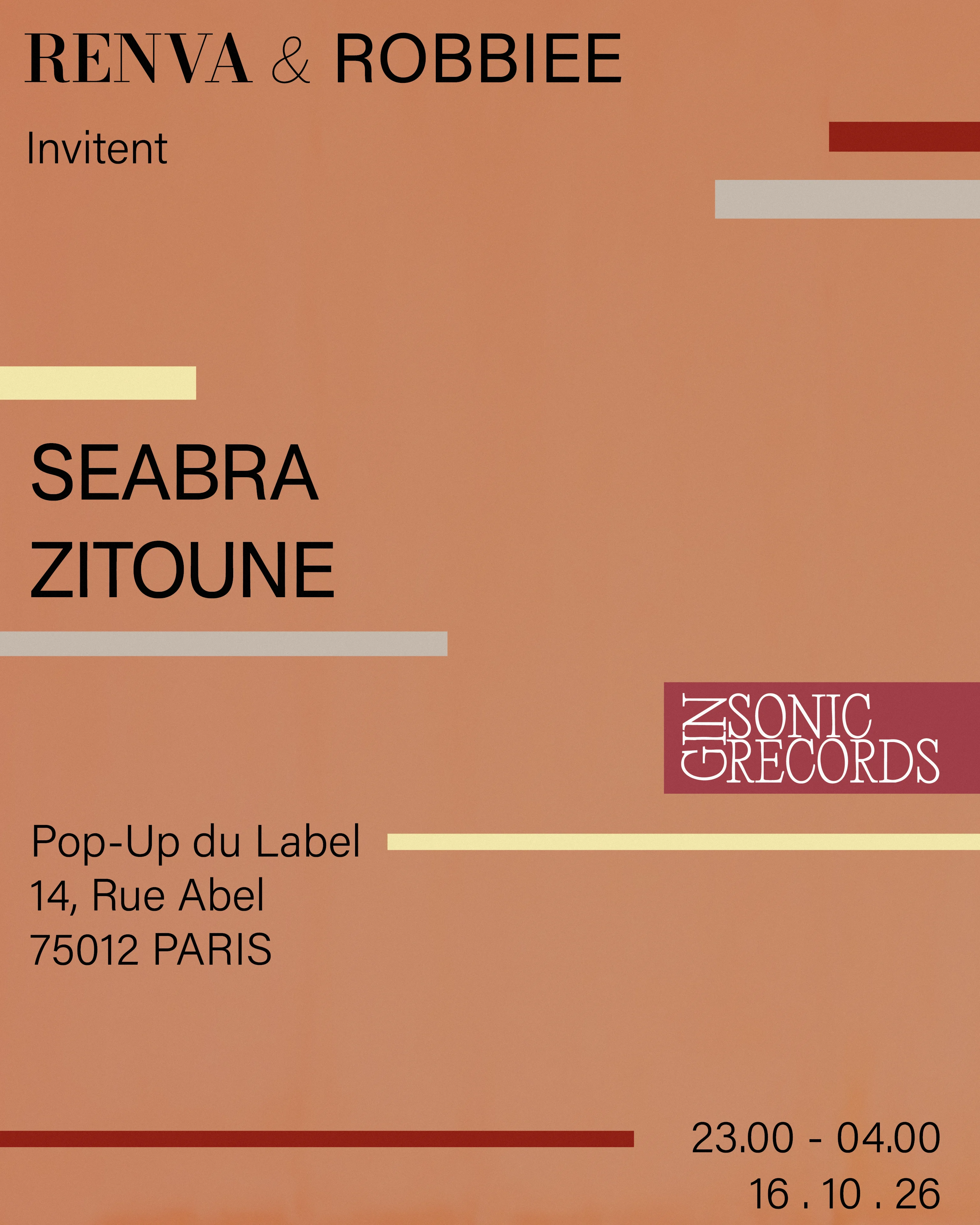 Gin Sonic Invites Seabra & Zitoune