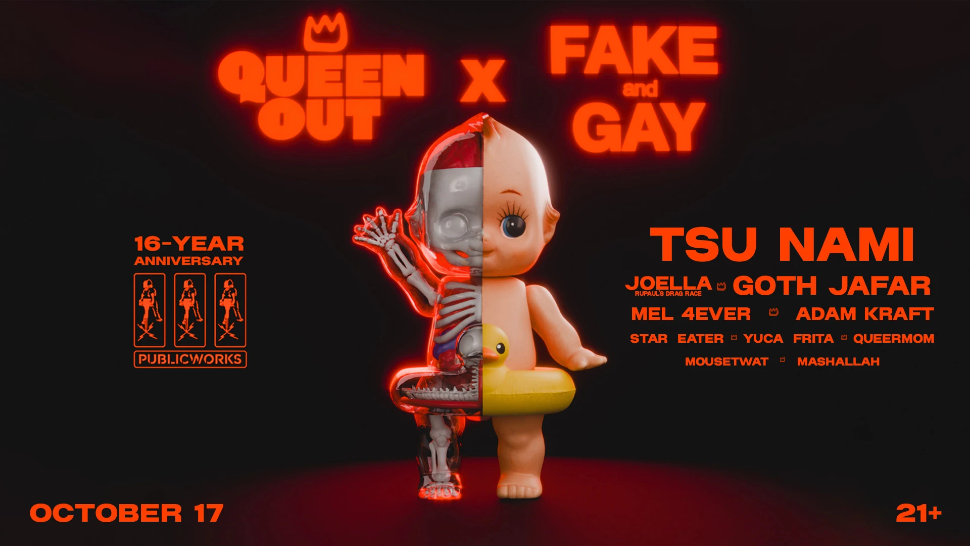 Queen Out X Fake & Gay: Tsu Nami, Goth Jafar, Joella, & More