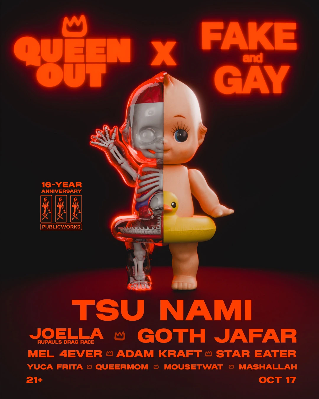 Queen Out X Fake & Gay: Tsu Nami, Goth Jafar, Joella, & More
