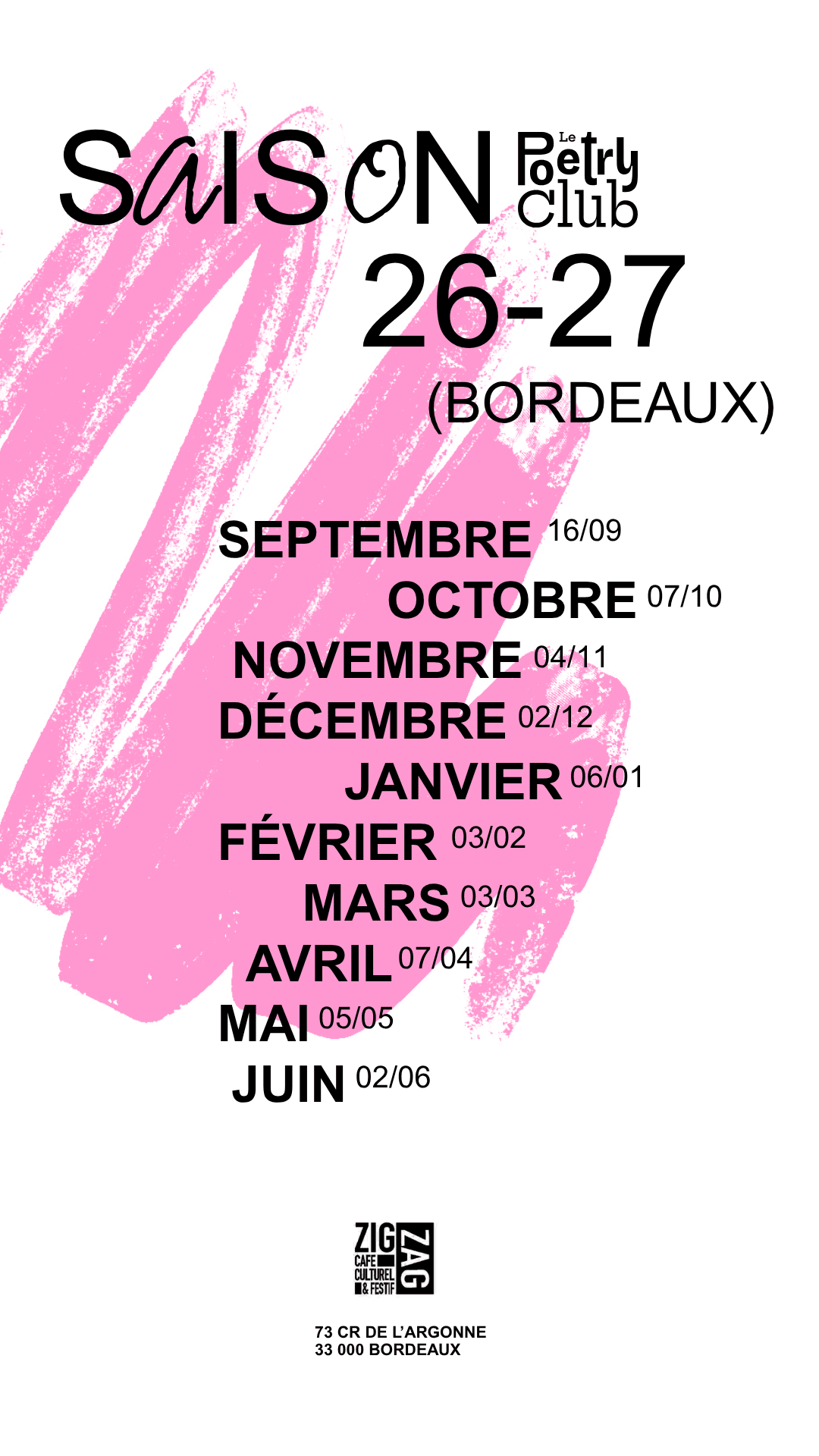 Le Poetry Club Bordeaux - 07/10