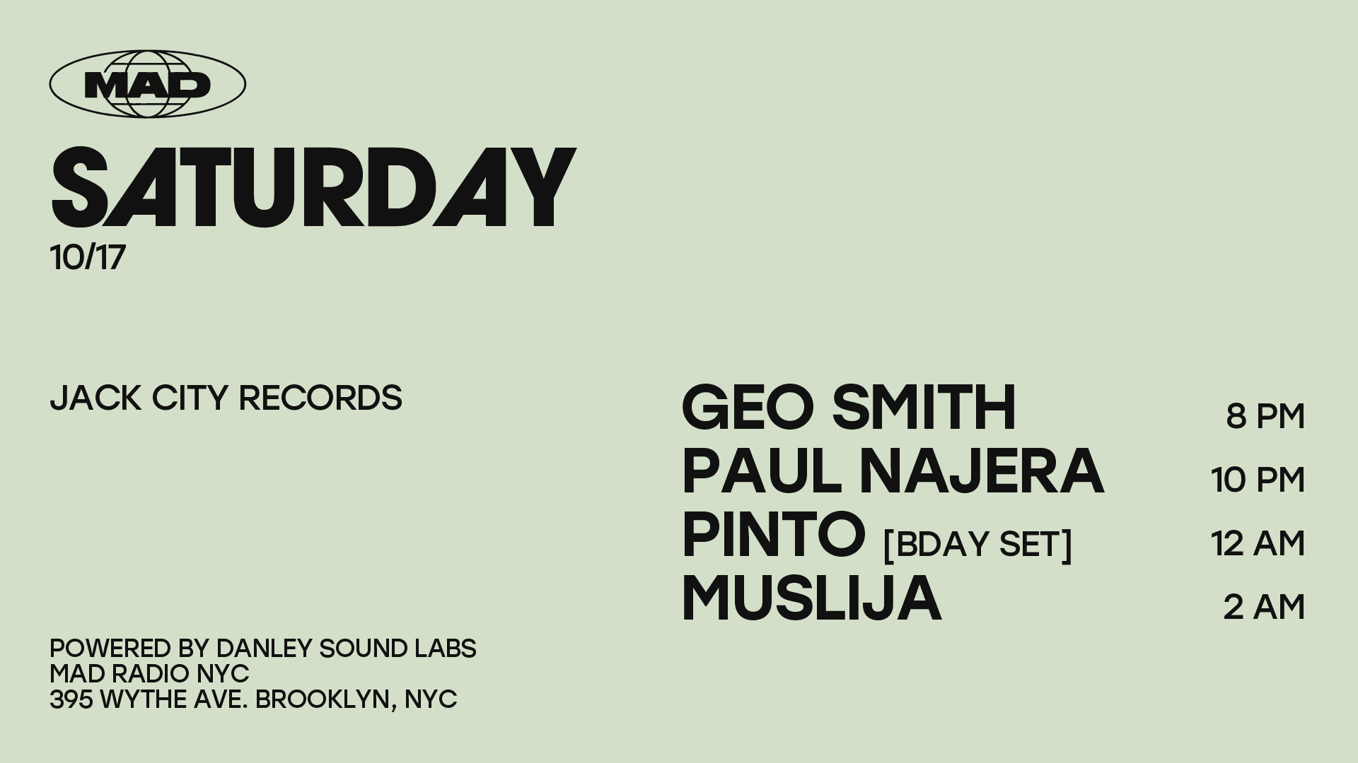 Jack City Records: Geo Smith / Paul Najera / Pinto / Muslija