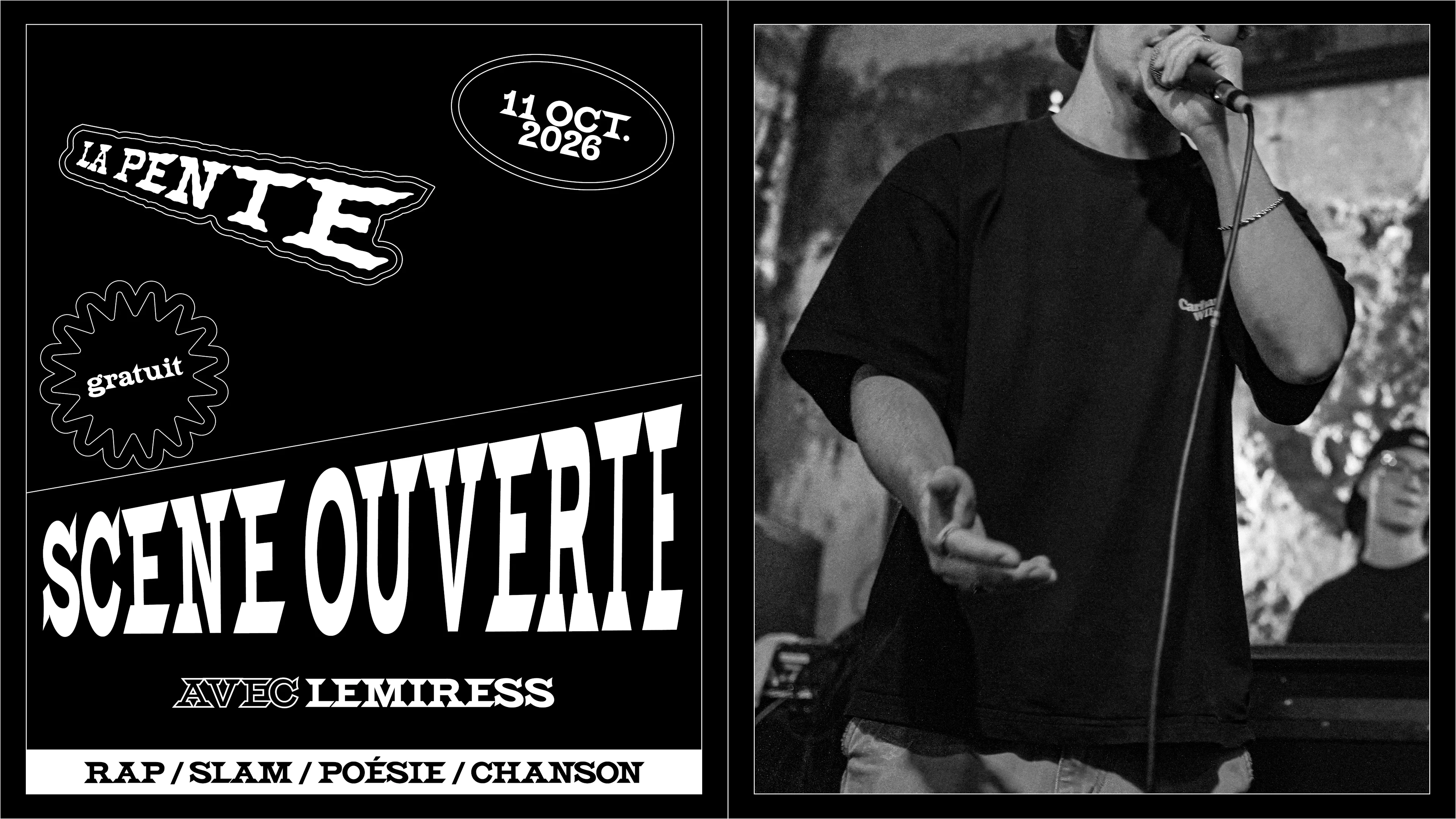 Scène Ouverte :  Slam, Rap & Poésie