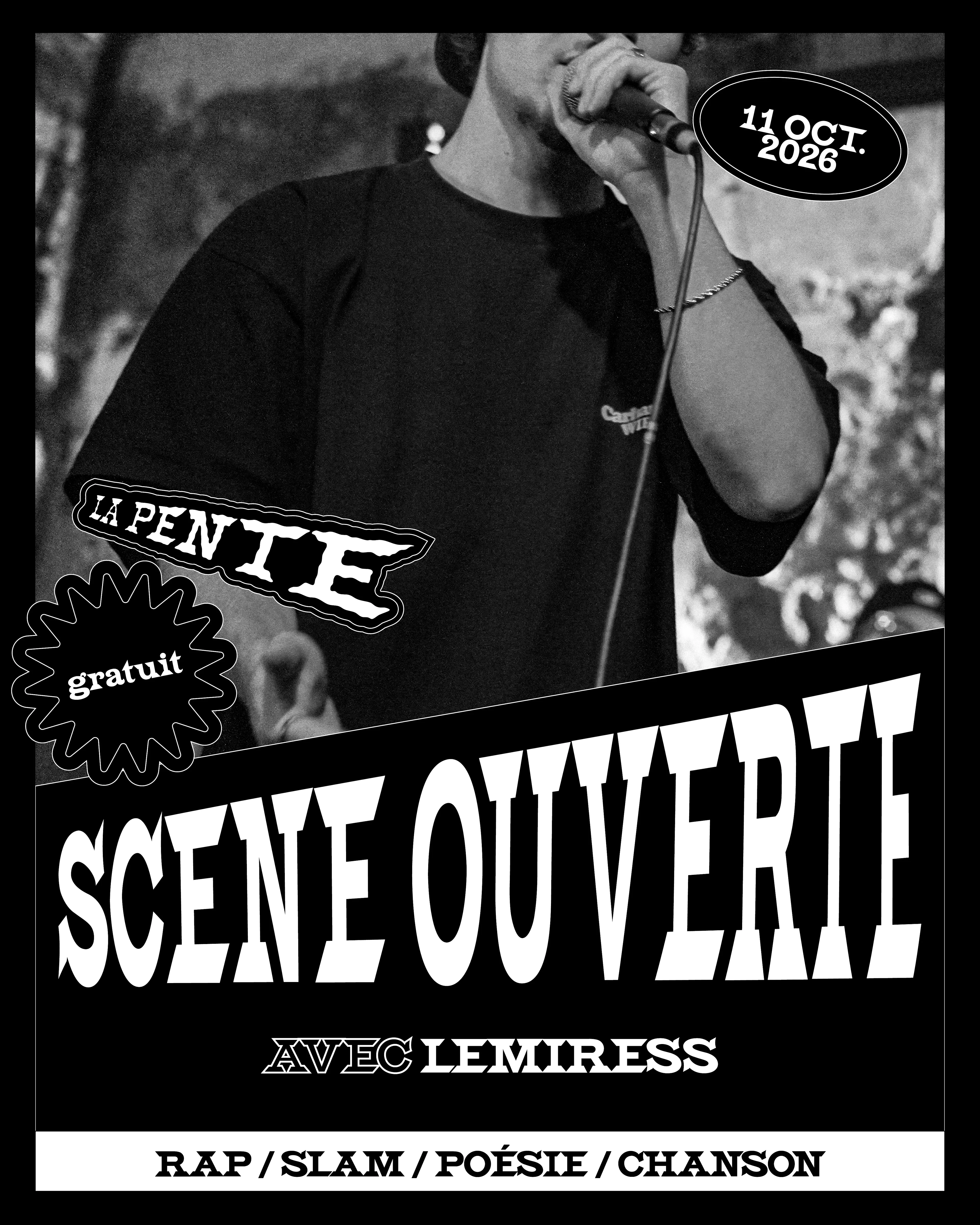 Scène Ouverte :  Slam, Rap & Poésie