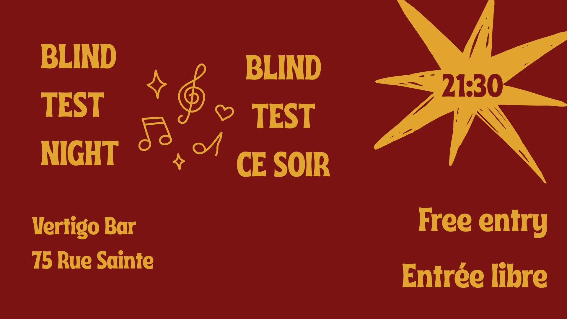 Blind Test Night @ Vertigo