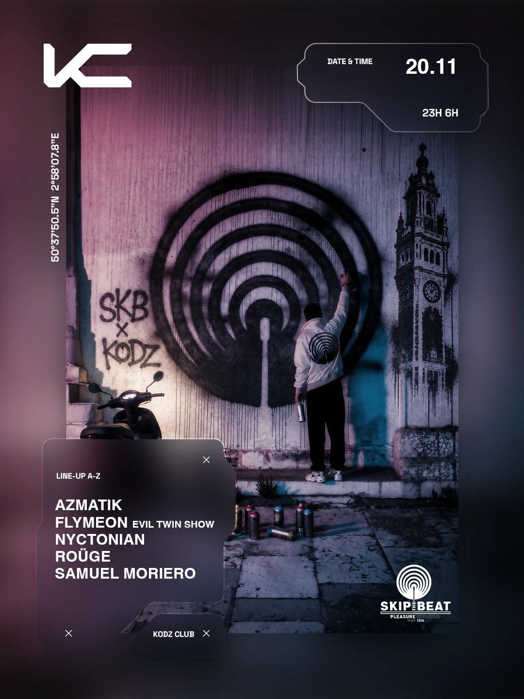 Kodz X Skip The Beat Presents : Samuel Moriero, Flymeon...