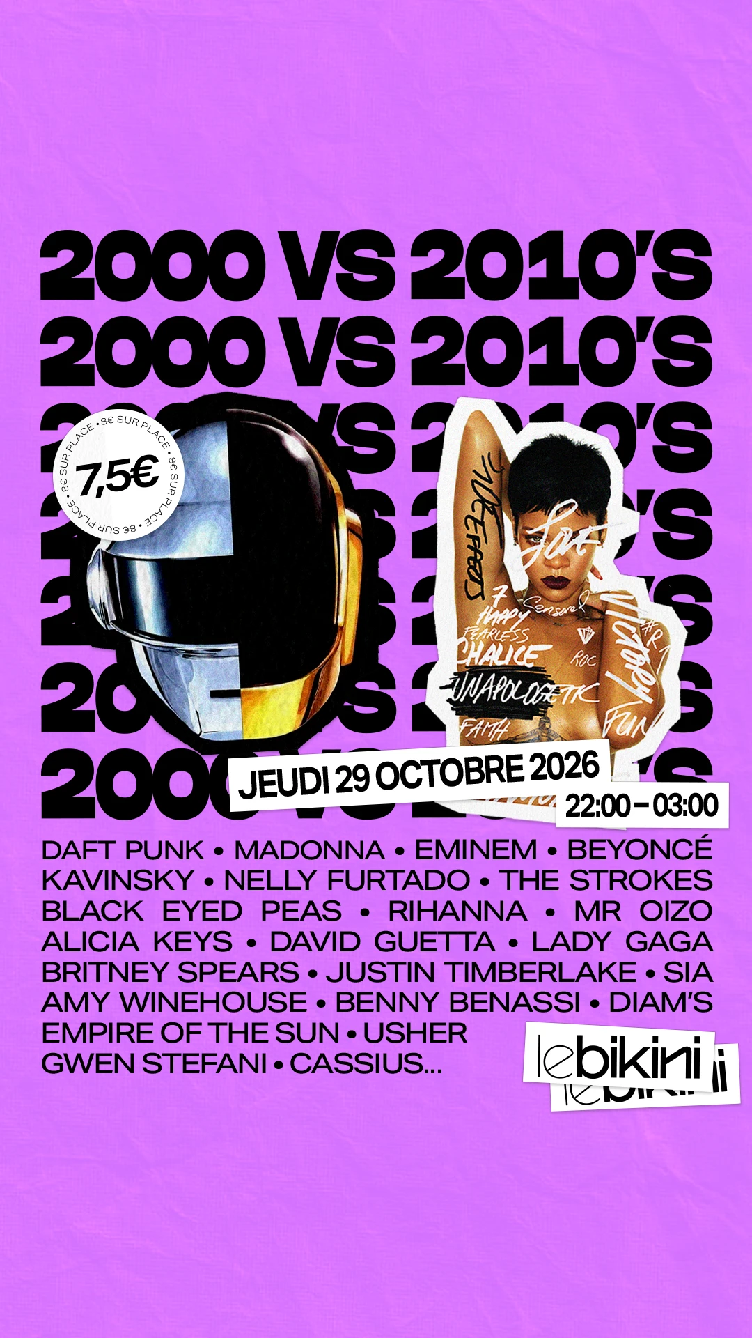 Soirée Années 2000 Vs 2010