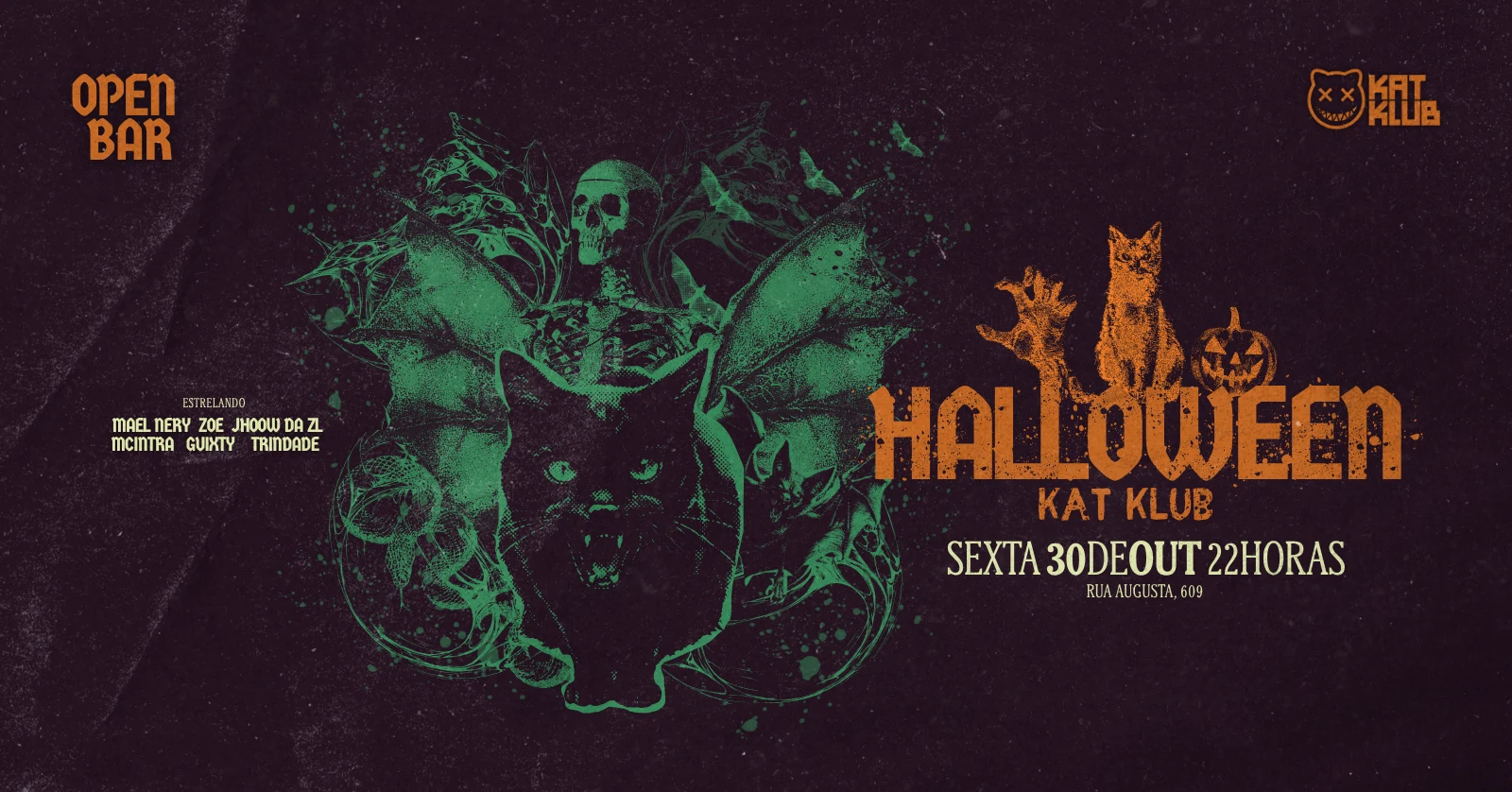 Halloween Kat Klub - Open Bar