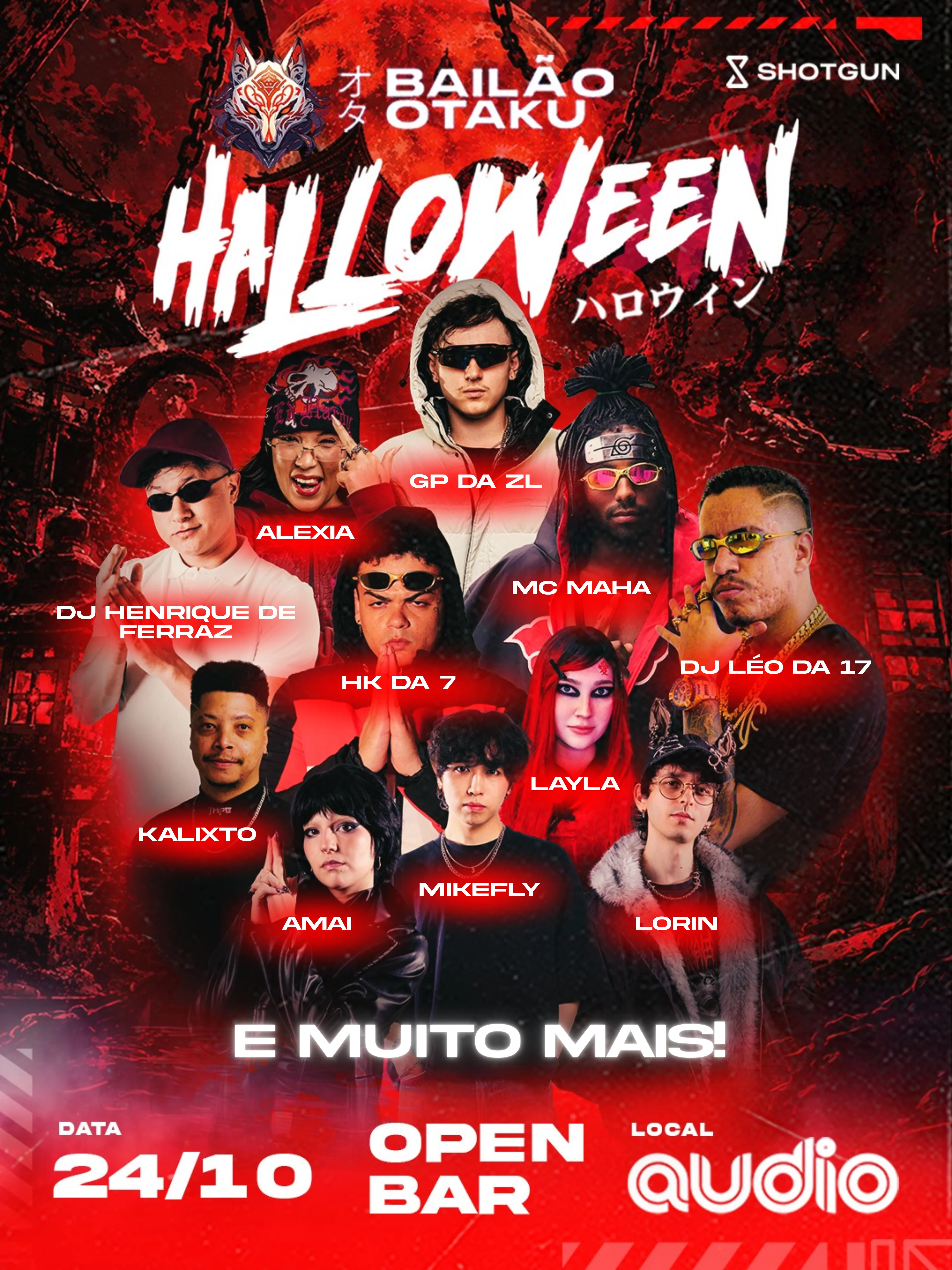 Bailão Otaku - 14 Edição No Submundo - Halloween - Open Bar