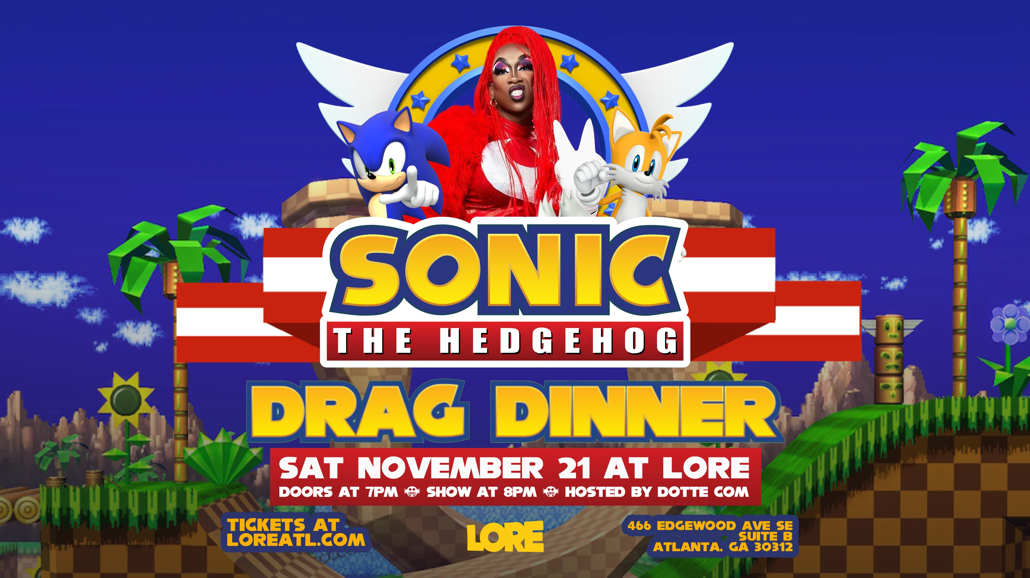 Sonic The Hedgehog Drag Dinner