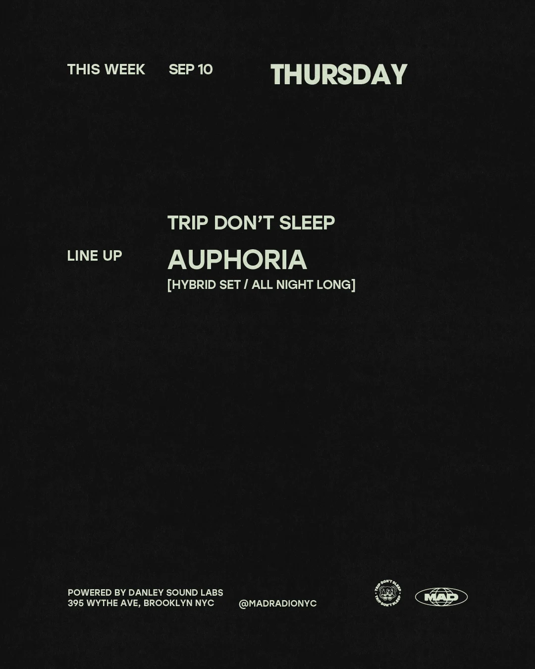 Trip Don't Sleep: Auphoria [Hibryd Set / All Night Long]