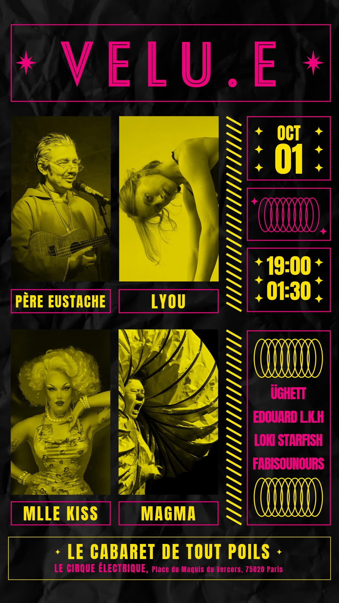Velu.E - Cabaret & Afterwork - Le Cirque Électrique