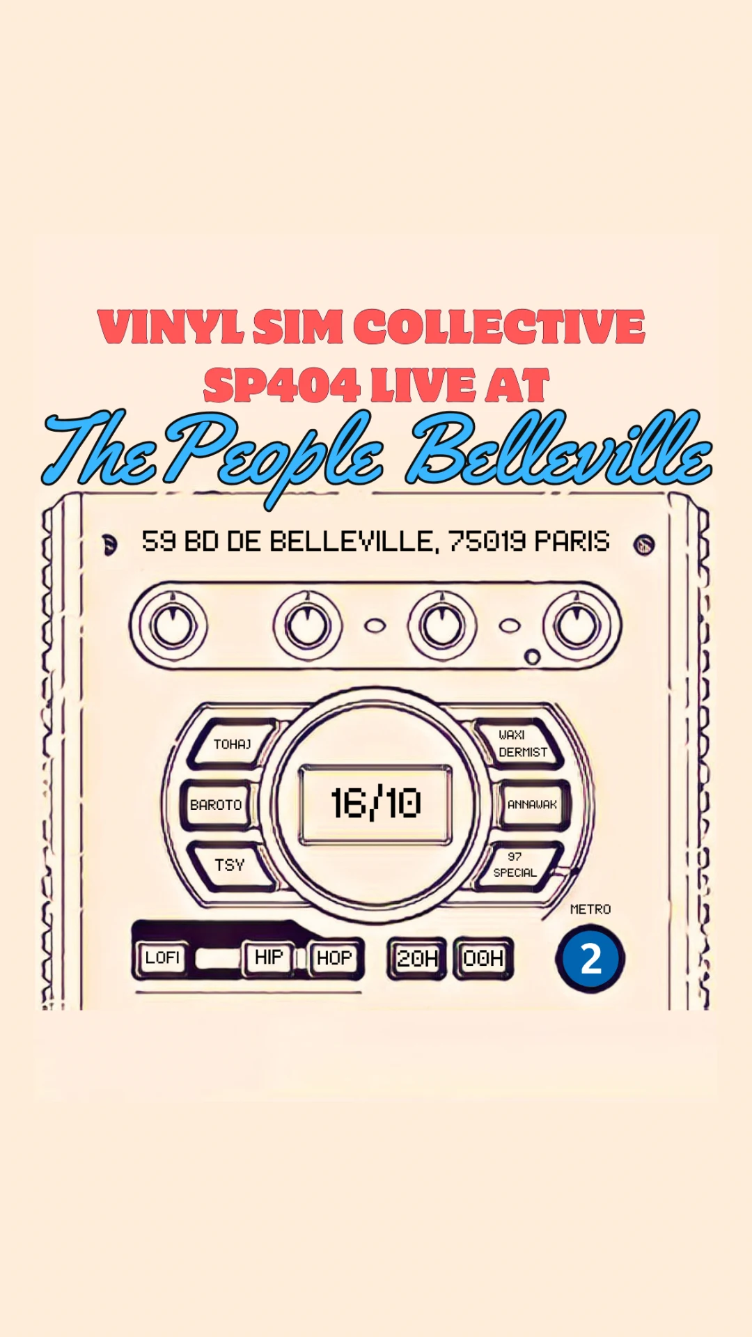Vinyl Sim Collective Avec 6 Performers Live (Lofi Hip-Hop)