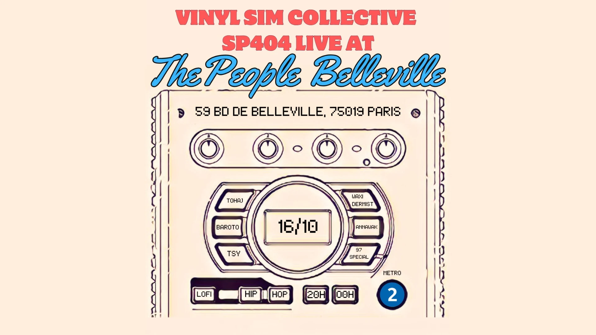 Vinyl Sim Collective Avec 6 Performers Live (Lofi Hip-Hop)