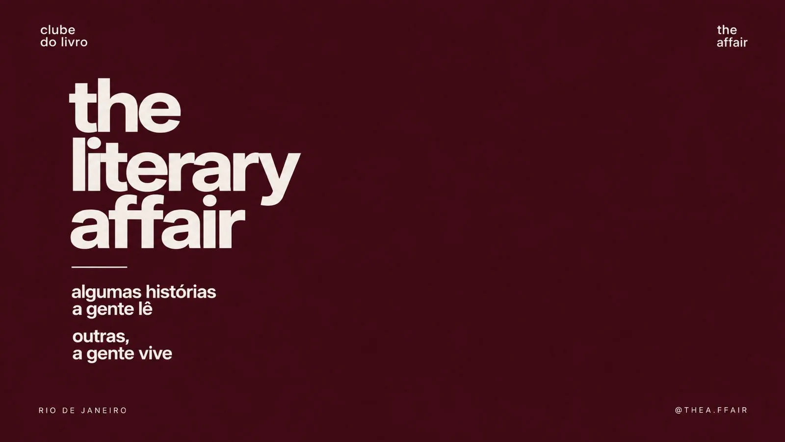 The Literary Affair - Clube Do Livro