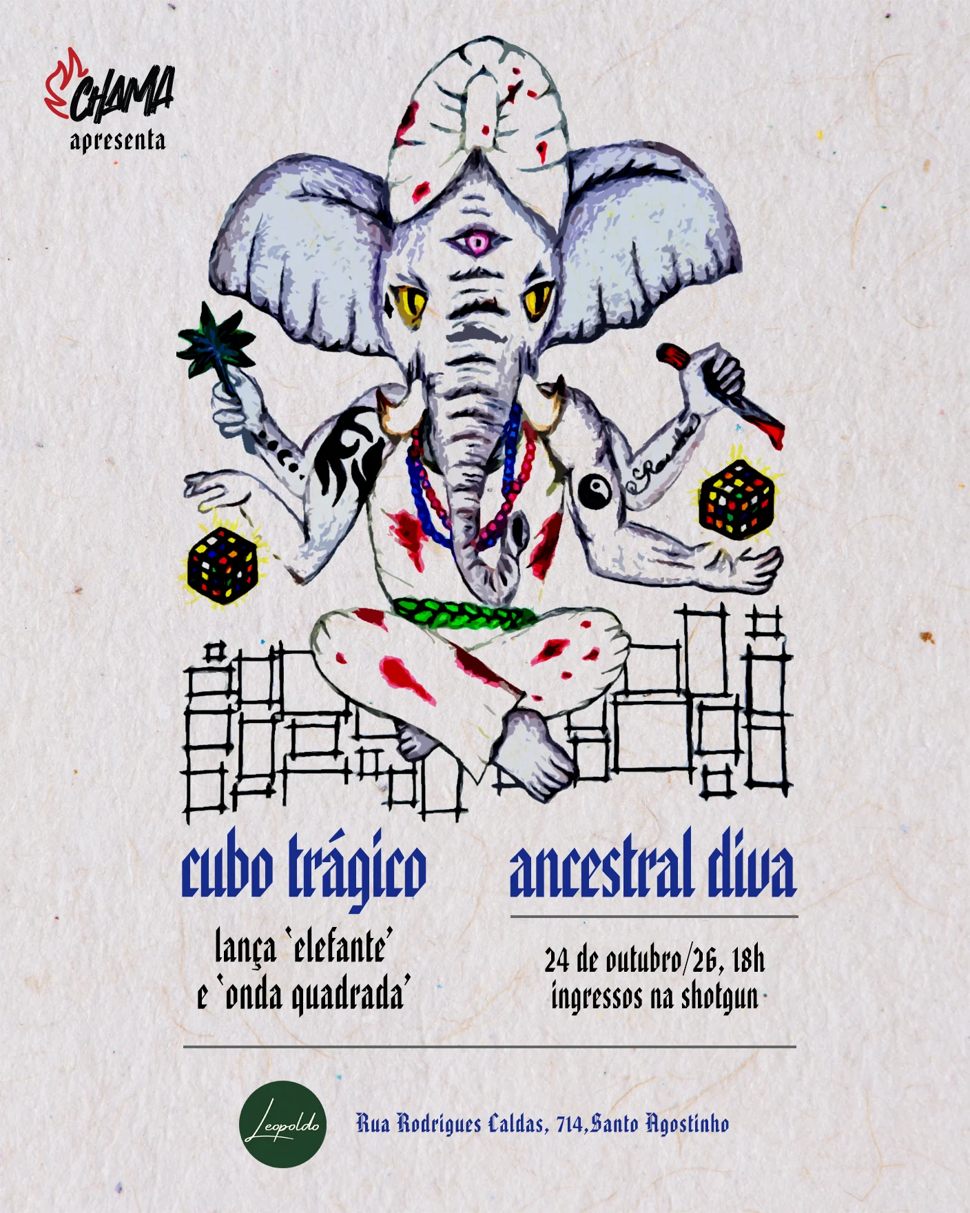 Cubo Trágico E Ancestral Diva - Chama Apresenta