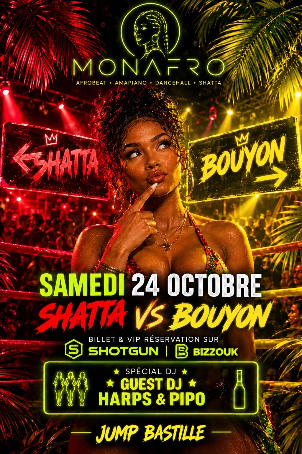 Monafro : Shatta Vs Bouyon Special Guest Dj Harps Dj Pipo