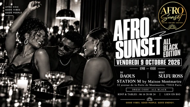 Afro Sunset Paris — All Black Edition 🖤