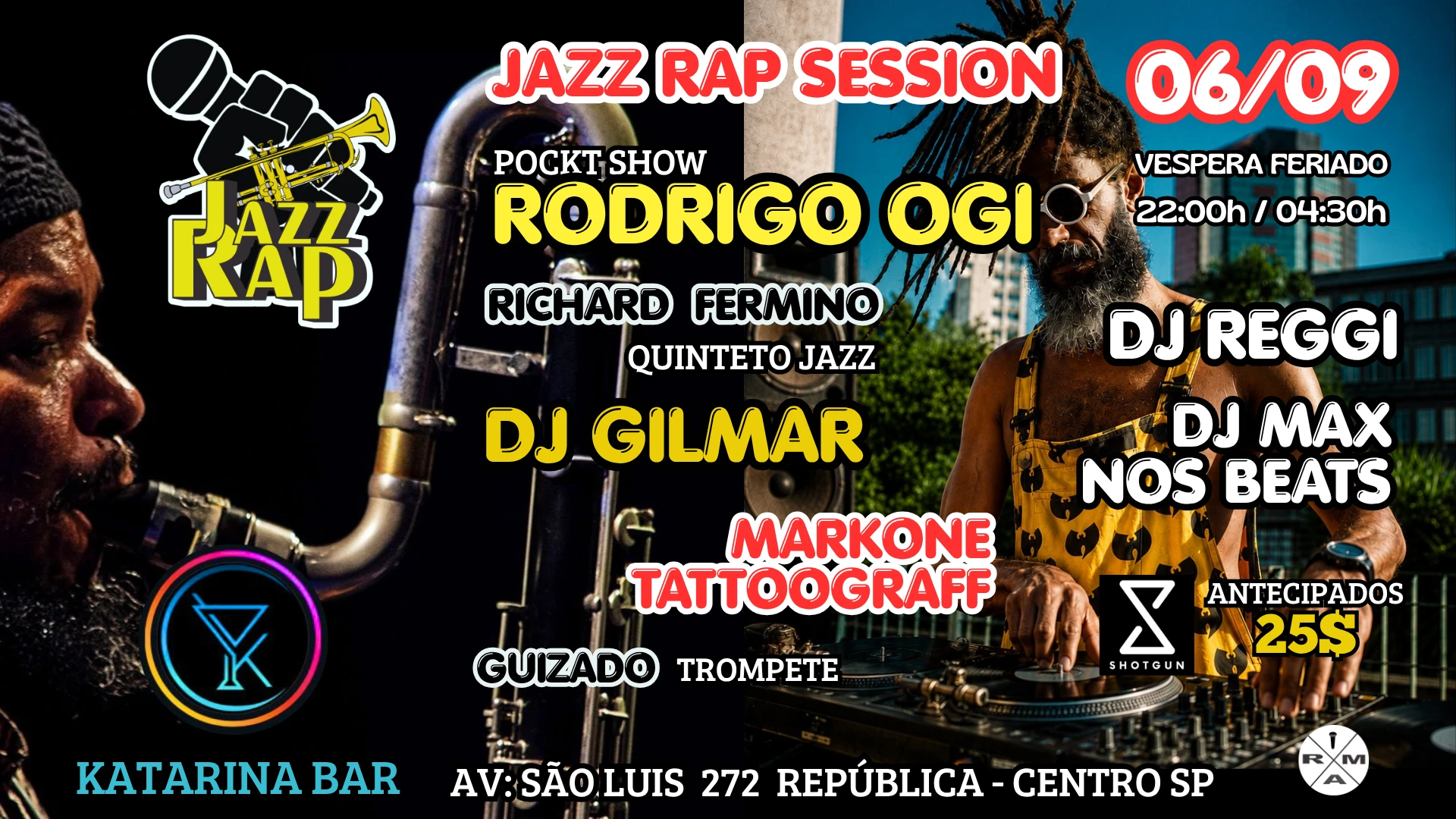 Jazz Rap Session - Dj Gilmar + Rodrigo Ogi + Richard Fermino