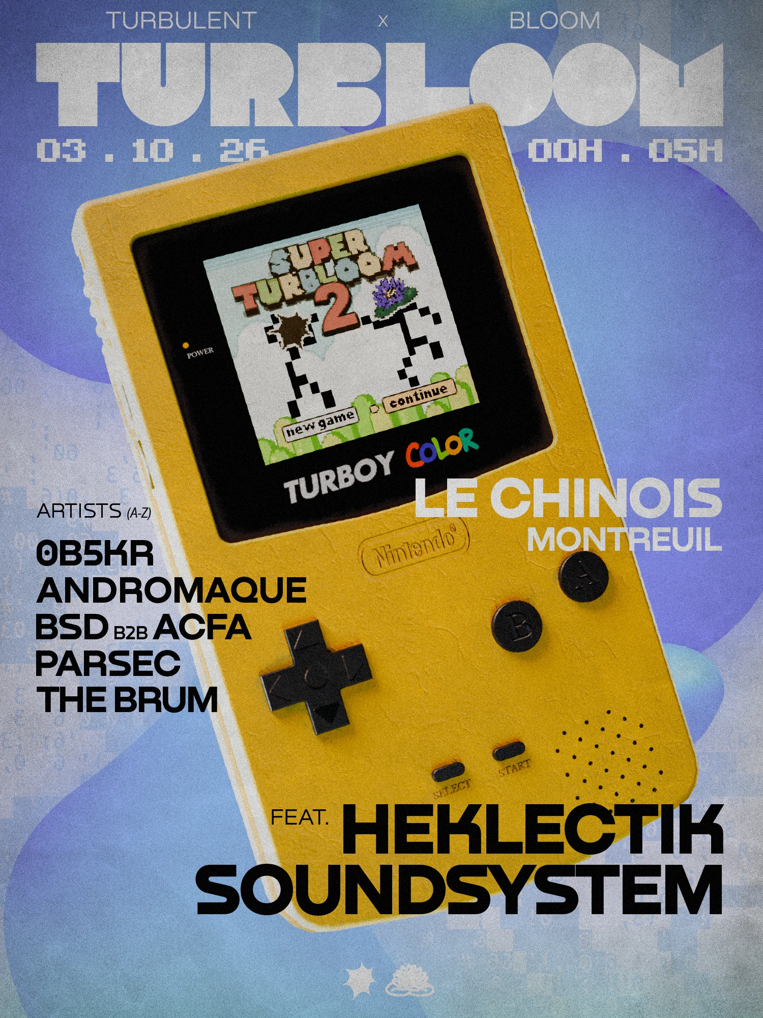 Turbloom 2 W/ Heklectik Soundsystem