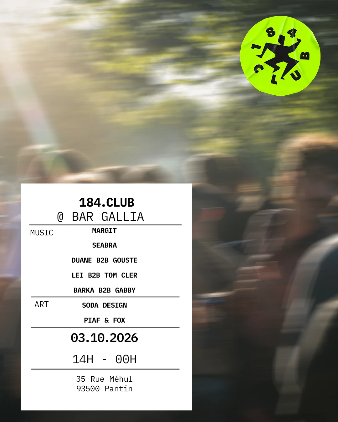 184 & Friends @ Bar Gallia
