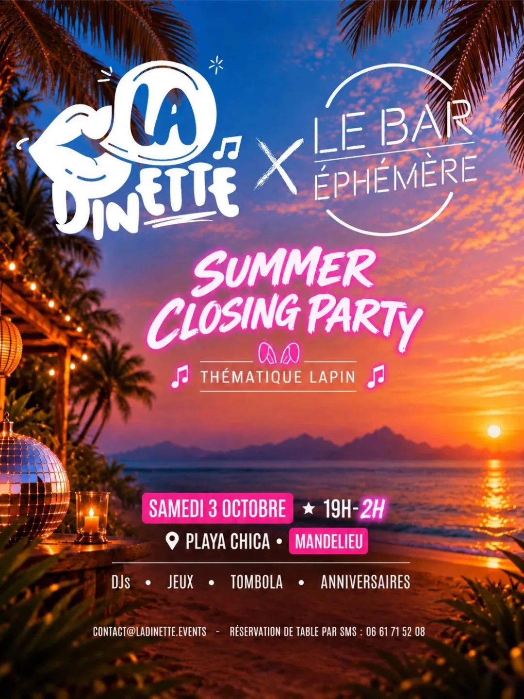 La Dinette X Le Bar Ephemere - Summer Closing Party