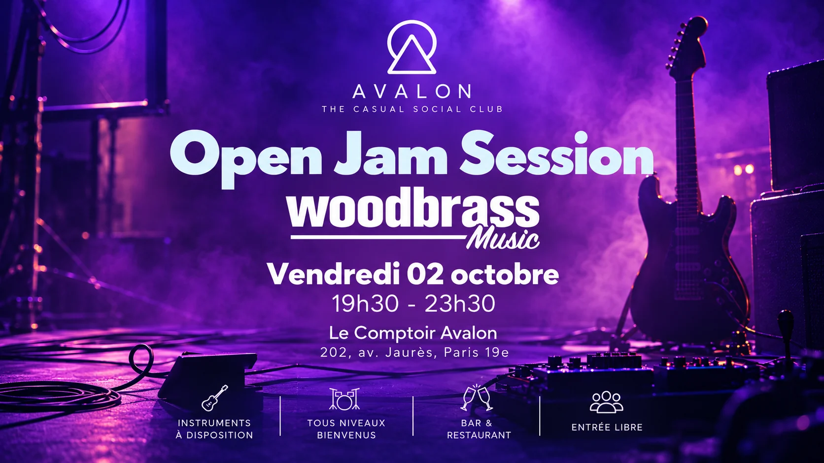Open Jam Session - Woodbrass X Le Comptoir Avalon