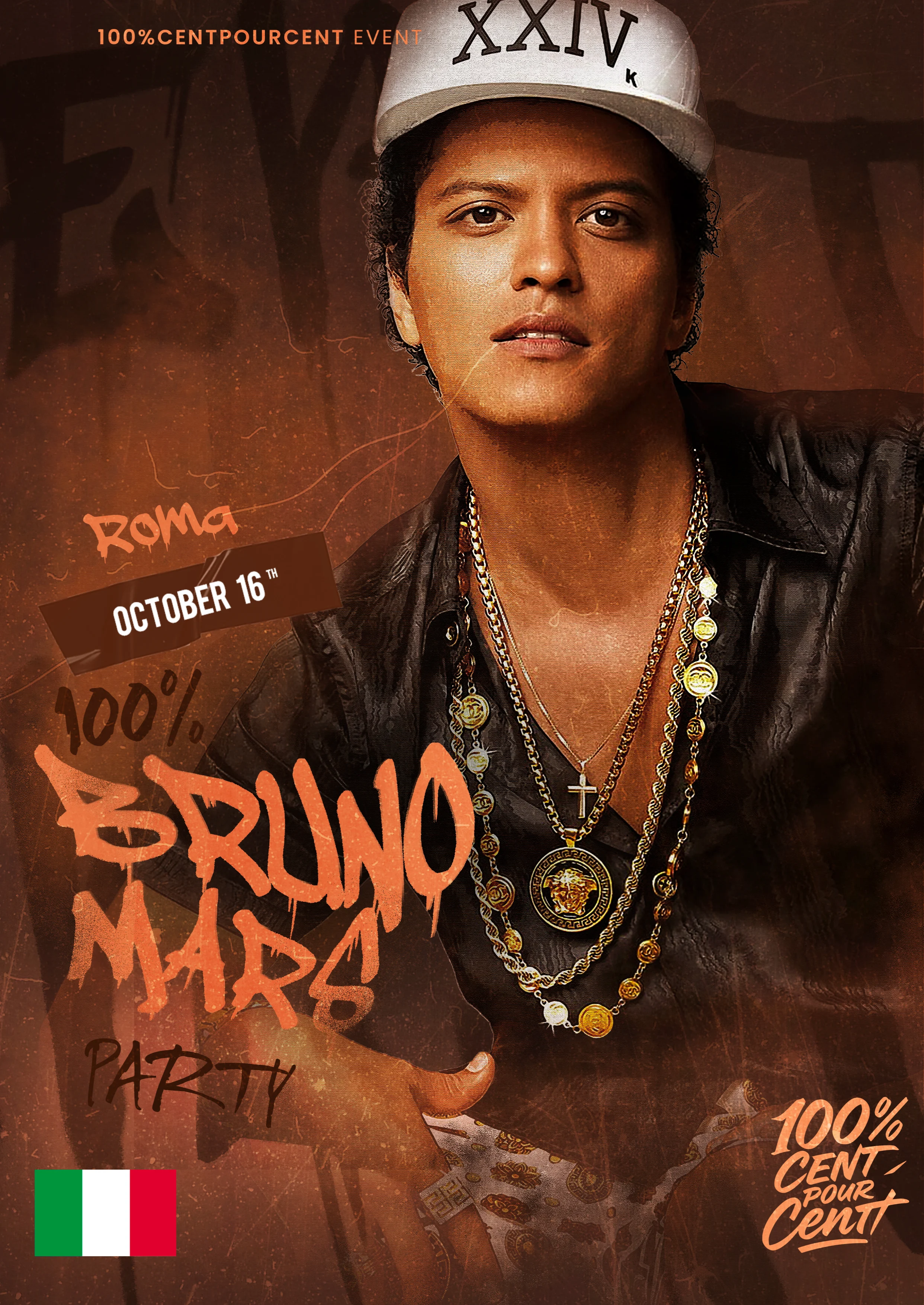 100% Bruno Mars Party In Roma !!
