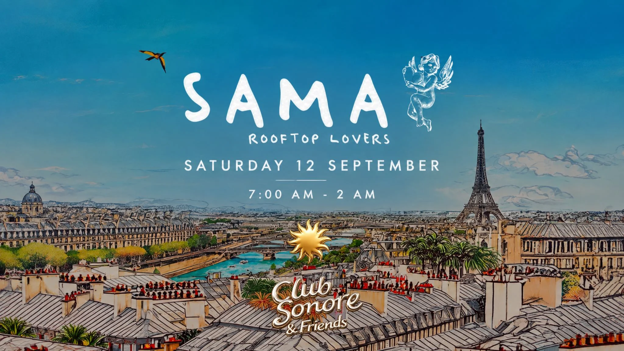 Club Sonore -  Sama Rooftop Paris - Saturday 12 September