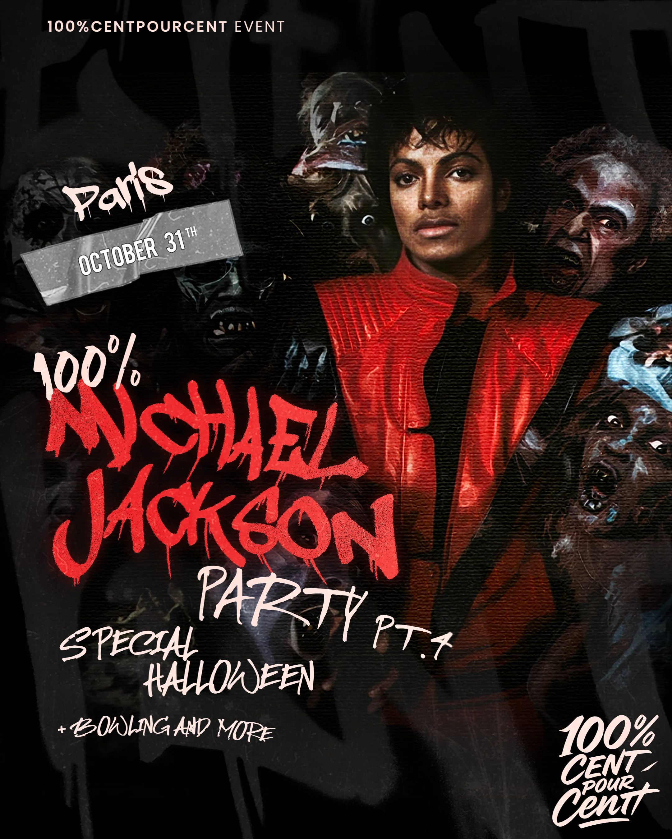 100% Michael Jackson Party In Paris Pt.4 !! (Halloween)