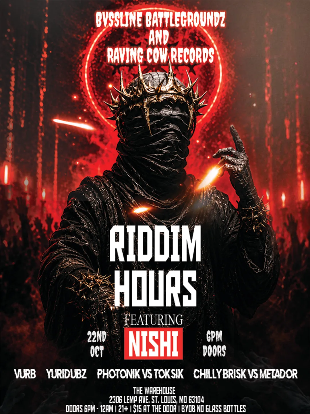 Bvssline Battlegroundz And Raving Cow Records: Riddim Hours