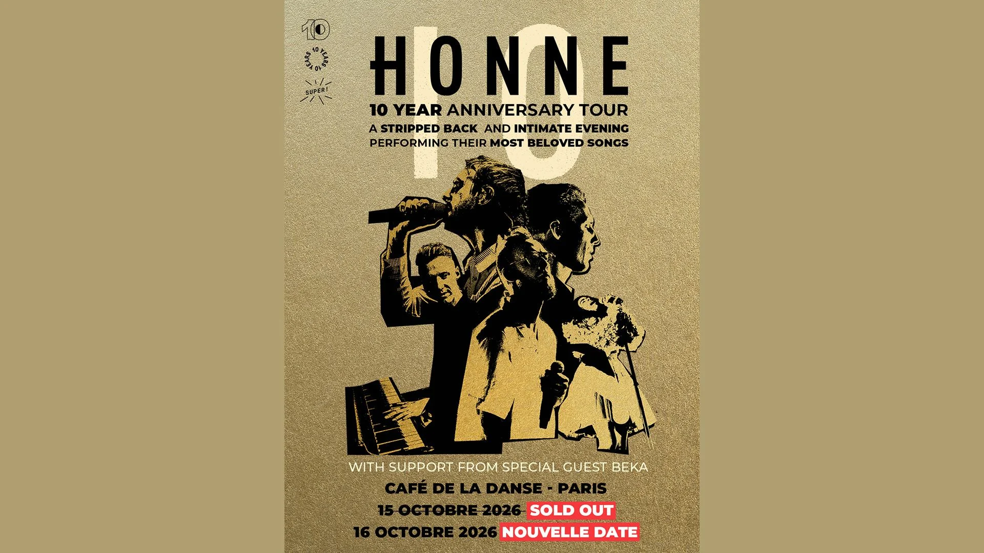 Honne - 16 Octobre 2026 : 10 Year Anniversary Tour