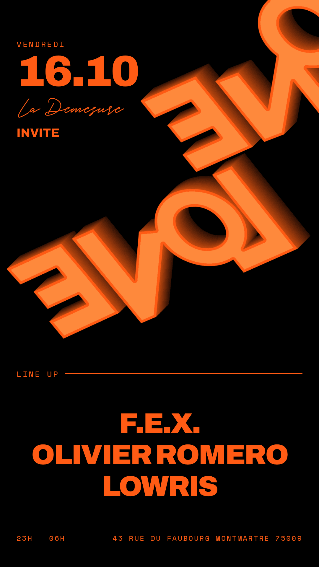 La Démesure Invite One-Love