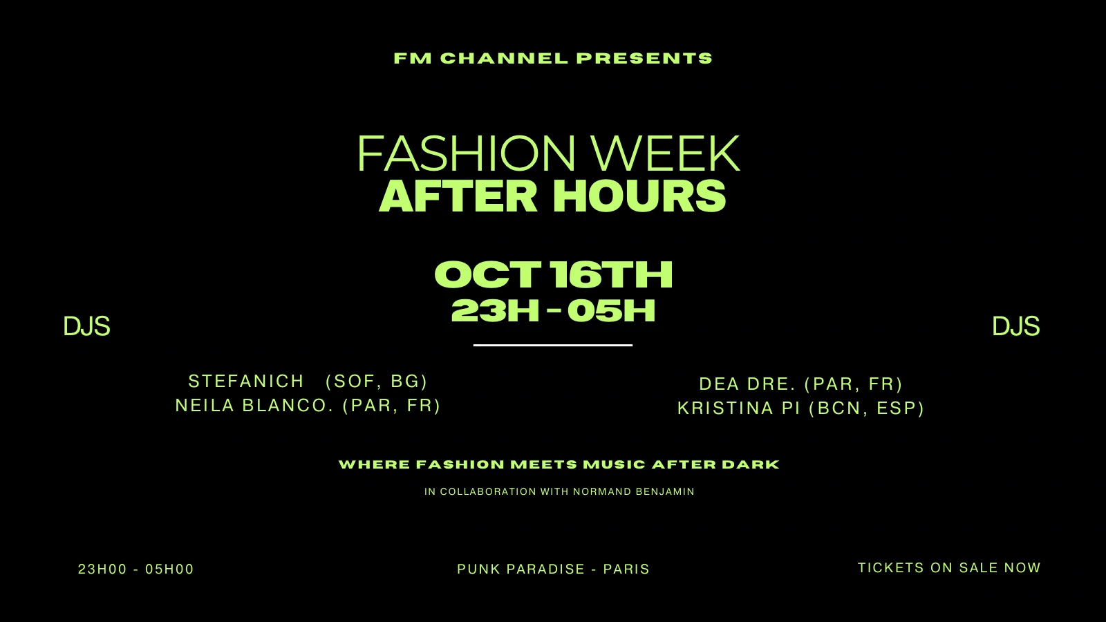 Fm Channel — Fashion Week After Hours