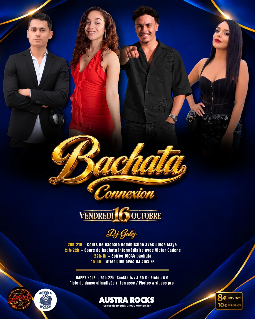 Soirée 100% Bachata -Vendredi 16 Octobre 📍Club Austra Rocks