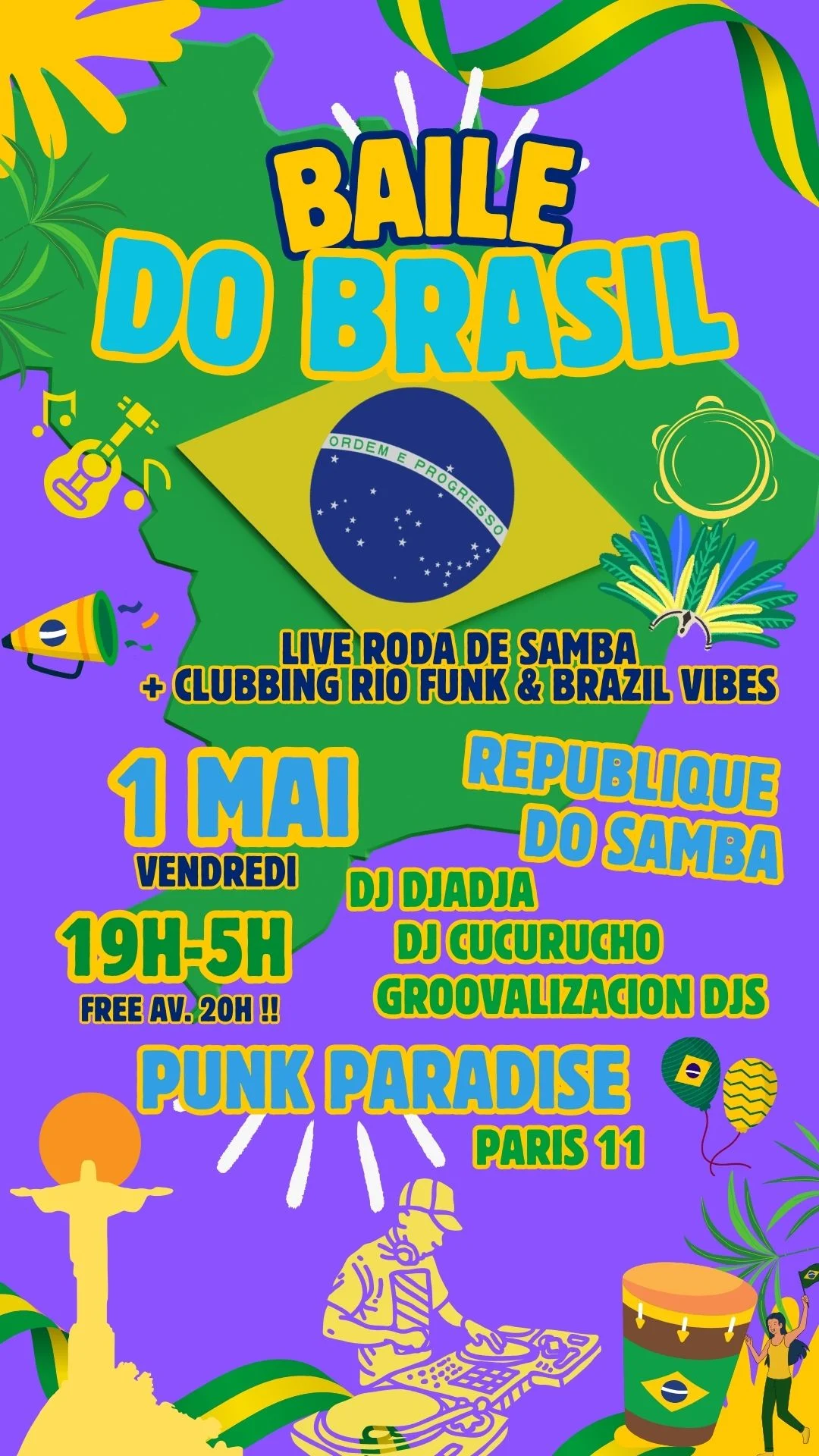 Baile Do Brasil #10 - Live Roda Samba + Djs 100% Brazil !