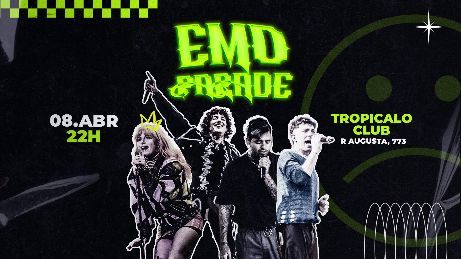 Emo Parade: Emo, Pop-Punk & Rock 2000 Na Augusta!
