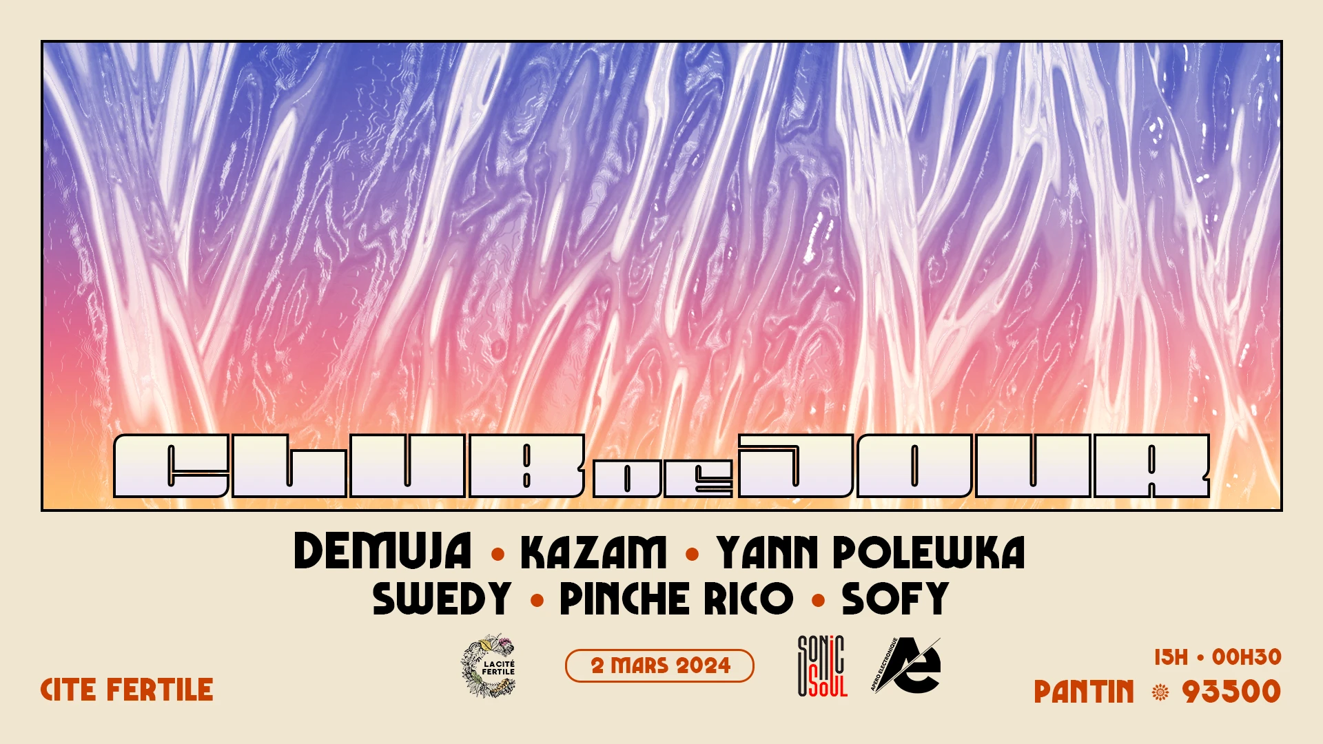 Club De Jour W/ Demuja, Sonic Soul Agency Et Ae