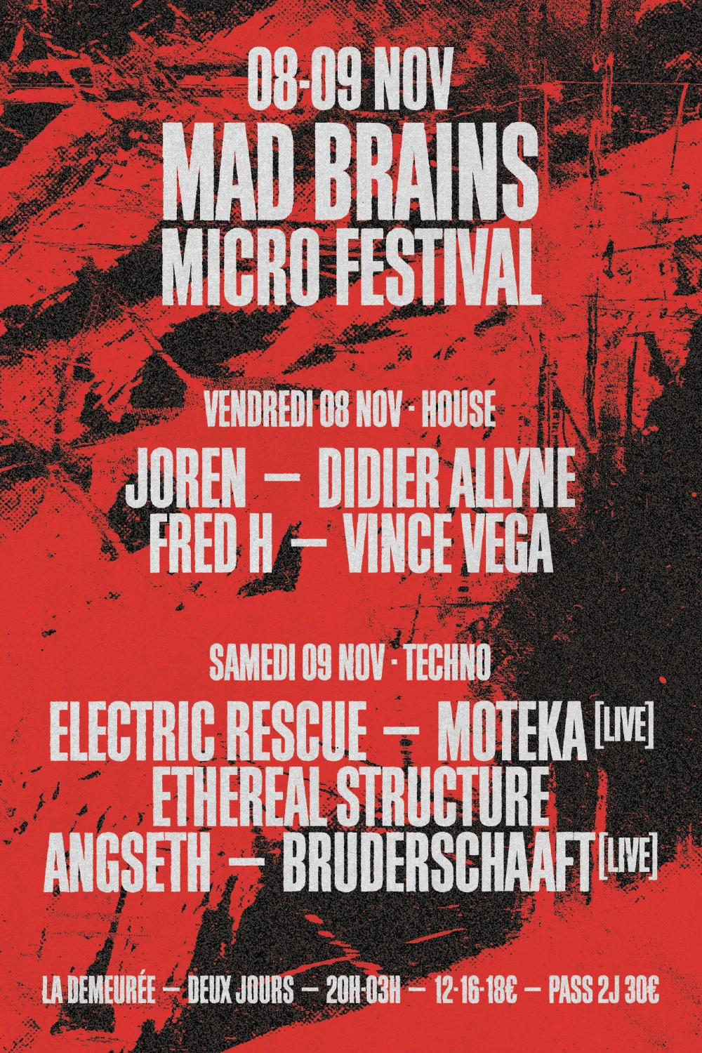 M.A.D Brains Micro Festival : Electric Rescue, Moteka & More