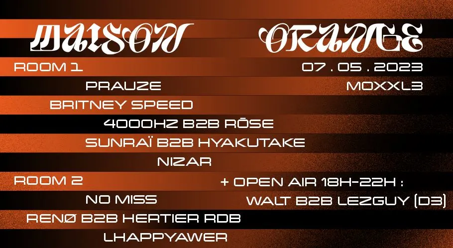 Maison Orange Xxl 3 | C02 Club Underground | Techno & Guests