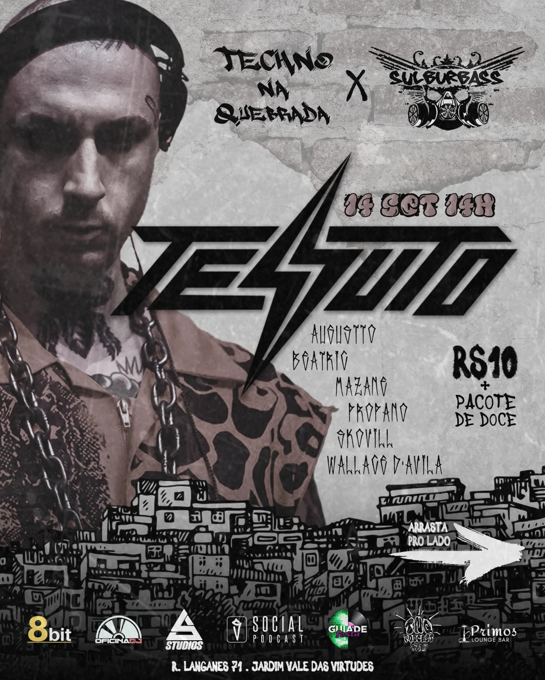 Techno Na Quebrada Sp Tessuto 14/09