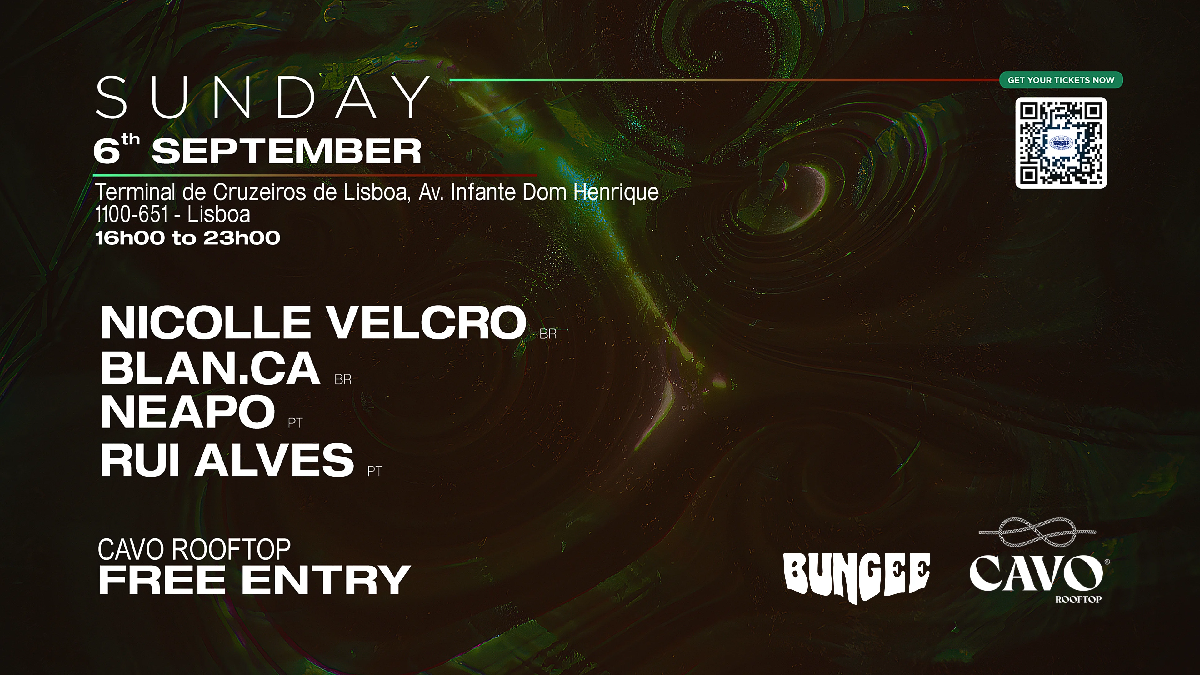 Nicolle Velcro & More | Sunday 6 Sep × Cavo Terrace • Free