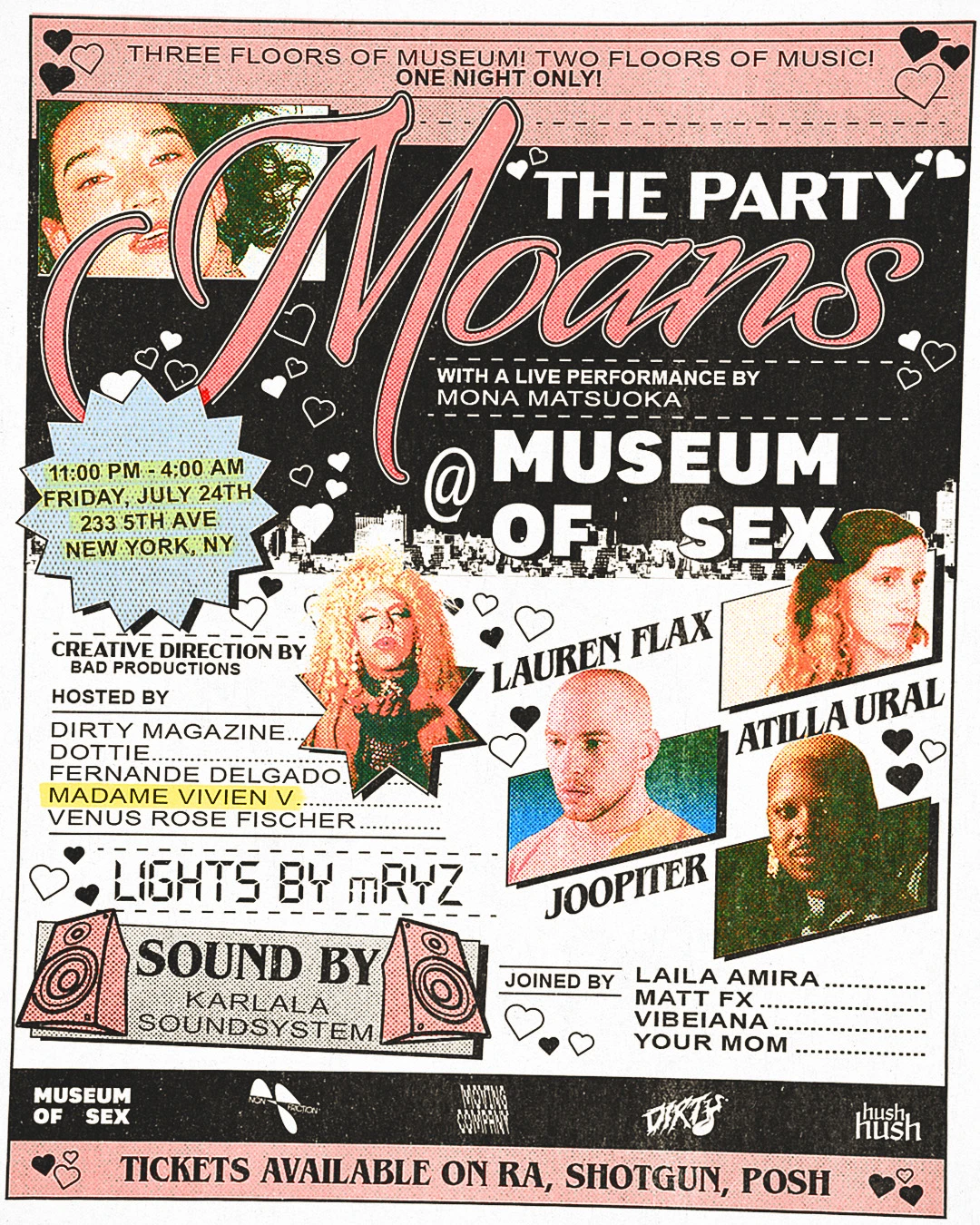 Moans - W/ Lauren Flax, Mona Matsuoka, Moving Company + More