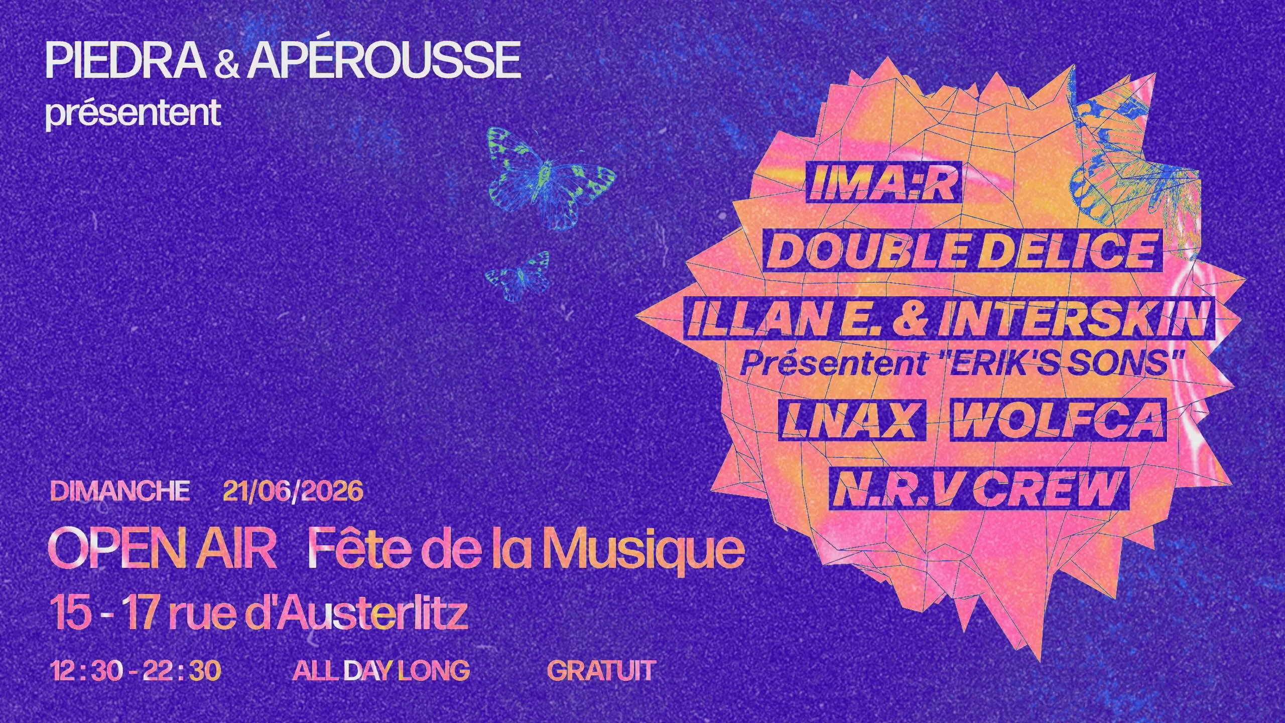 Piedra & Apérousse Présentent Fête De La Musique 2026
