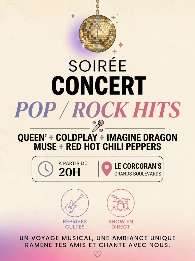 Concert Live Pop/Rock (Les Grands Tubes)